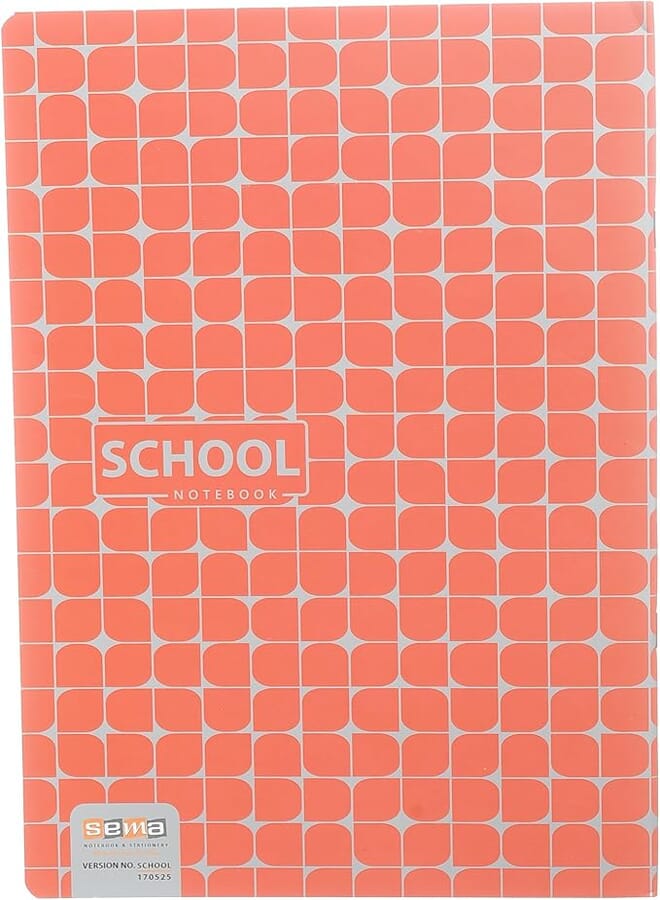 Sema School 40-Sheet Notebook: Stylish Ruled Design, 29.5x20.8 cm, Perfect for Scholars in Red